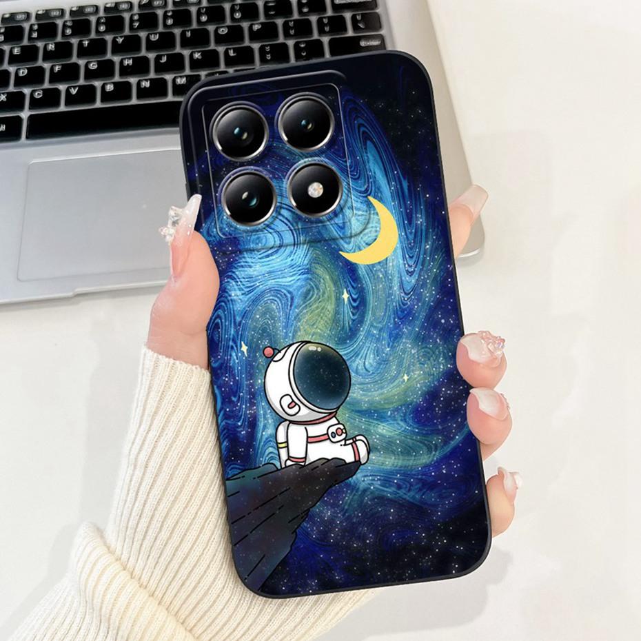 Cartoon Case For Xiaomi 14T Pro / 14T 5G Lens Protective Jelly Soft Silicone Cover For Xiaomi Mi14T 14TPro Phone Cases
