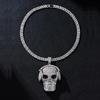 Rhinestone Skull Pendant Headphones with Cuban Chain - Hip Hop Trendy Accessories