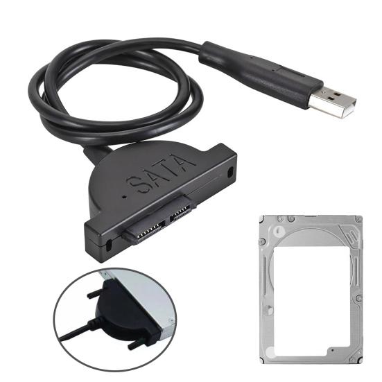 USB 2.0 auf 7+6 13-Pin SATA Adapterkabel für Laptop CD DVD ROM Laufwerk 480Mb/s High Speed Transfer DVD Optisches Laufwerk Konverterkabel