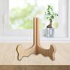 Tea Cake Display Stand Smooth Edge Wooden Natural Adjustable Hinge Display Tea Pancake Chinese Style Stable Black Tea Display Holder for Home