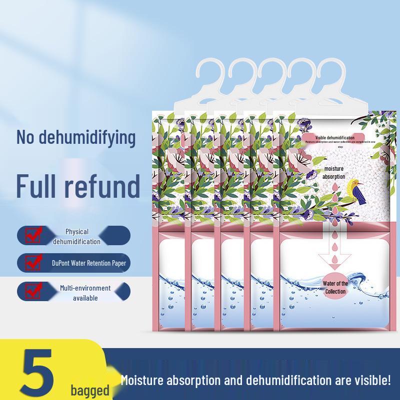 Pungă dezumidificator absorbant de umiditate agățabilă: Anti-Mucegai, Umiditate & Absorbție Apă pentru Dormitoare & Dulapuri