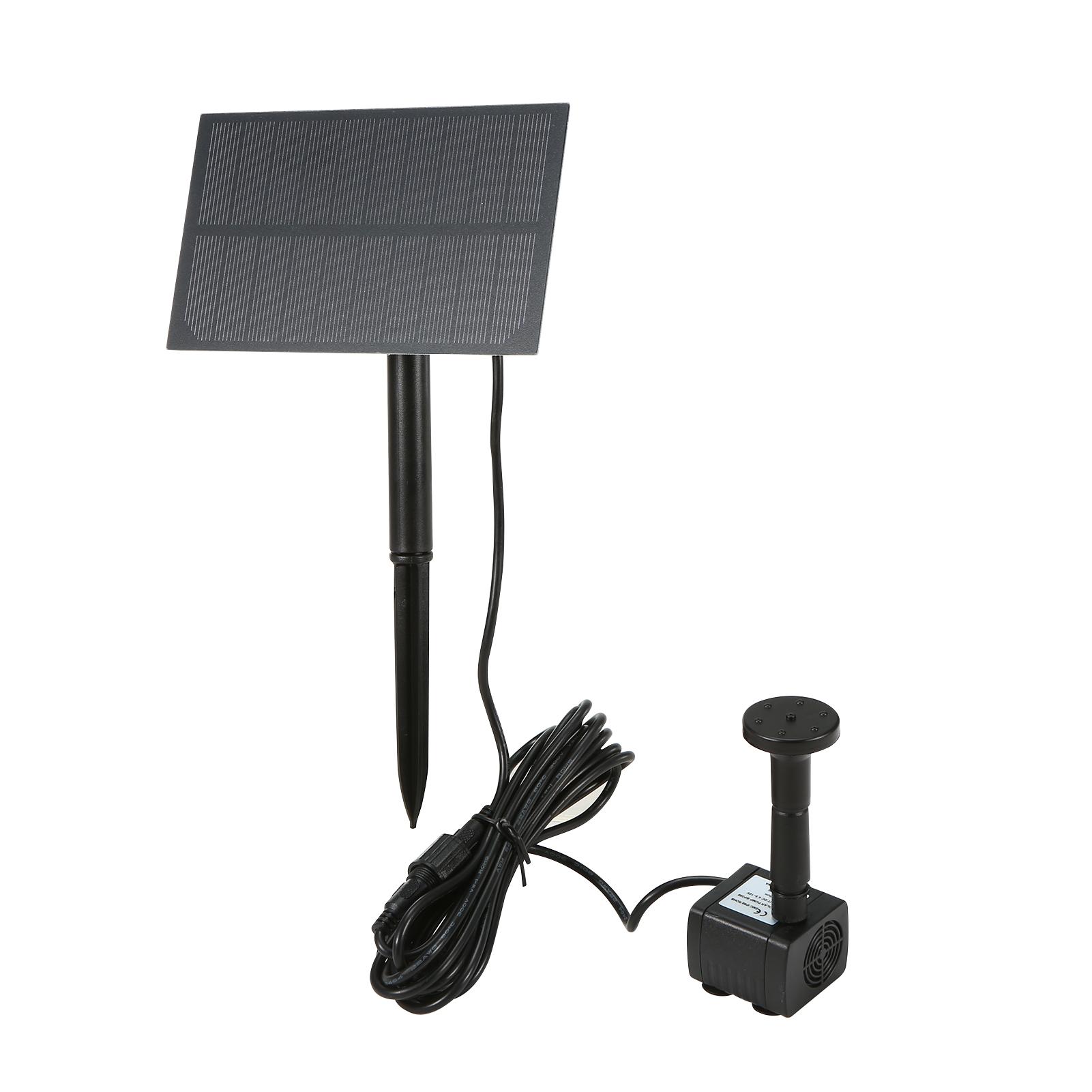 Солнечный насос для фонтана 5,5 В 1,5 Вт Поликристаллическая кремниевая солнечная панель Насос для фонтана для птичьей поилки