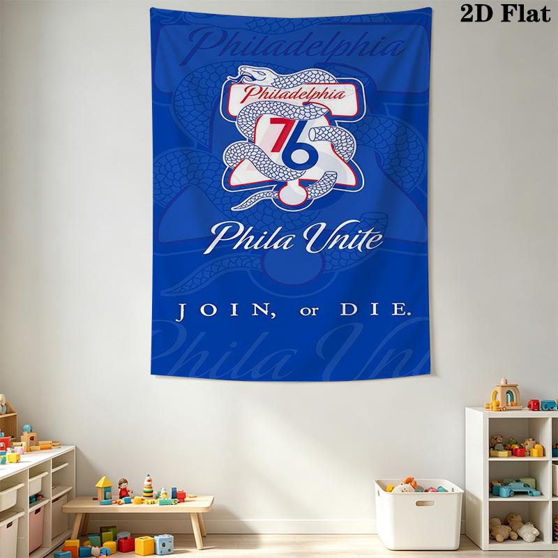 Sixers Basketball Team Logo Threepiece Set 1 Duvet Cover 2 Pillowcase Without Core Christmas Birthday Gift Bedding Set
