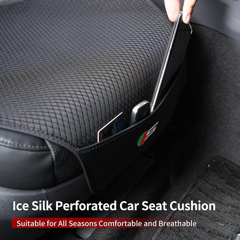 Car Ice Silk Seat Cushion Backrest Seat Cover Waist Pad Accessories For Jaguar XF XJ XFR XKR X-Type F-Pace I-Pace S-Type F-Type NN71