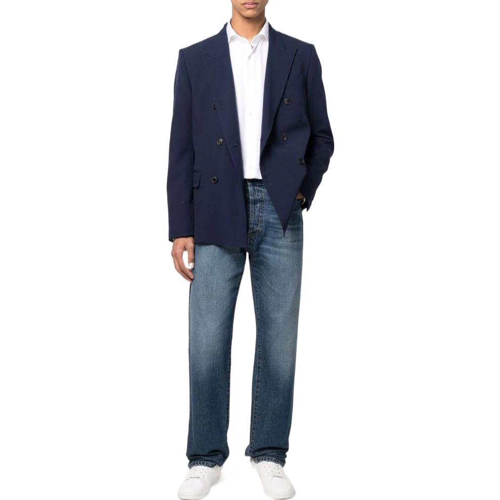 Emporio Armani Solid Color Button-Down Slim Fit Long Sleeve Shirt Men shirts White 8N1CD4-1NB1Z-0100
