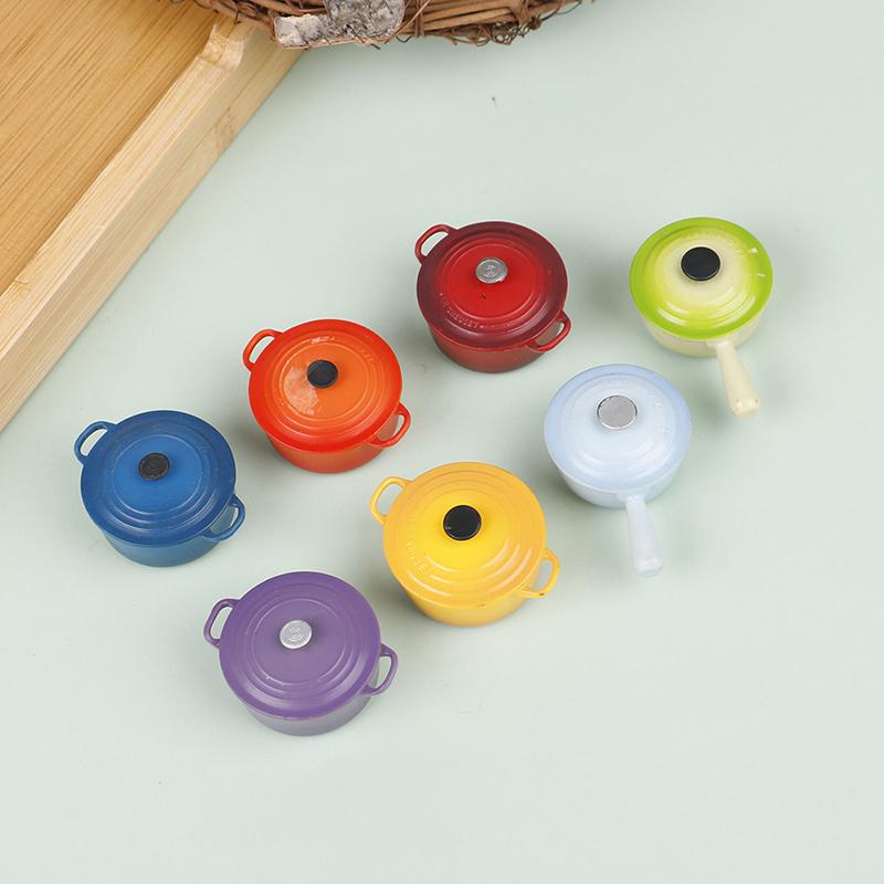 

1:12 Casserole Dish Stew Pan Stockpot Dollhouse Miniature Kitchen Toys