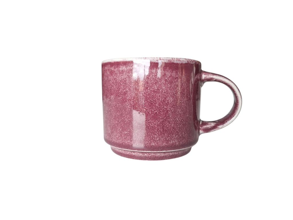 COFFEE TEA MUGS MUG SET 6 PIECES 350ml PURPLE-PLUM CERAMIC