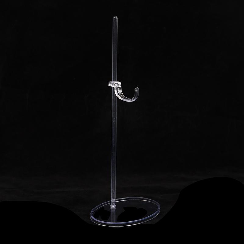 Akrylový držák na panenky Průhledný 30cm displej na figurku Držák na nožní opěrku v pase pro 1/6 výstavních hraček pro panenky
