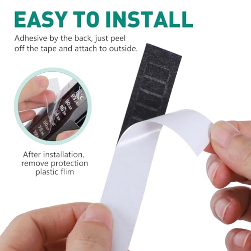 POPETPOP Water Thermometer Stickers, 10-Piece Set, LCD Color-Changing Temperature Measurement Strips for Aquariums, Aquariums, and Magazine Temperatur