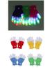 LED Multicolor Light-Up Fingerless Gloves for Halloween & Christmas - Flashing White Knit for Adults & Kids