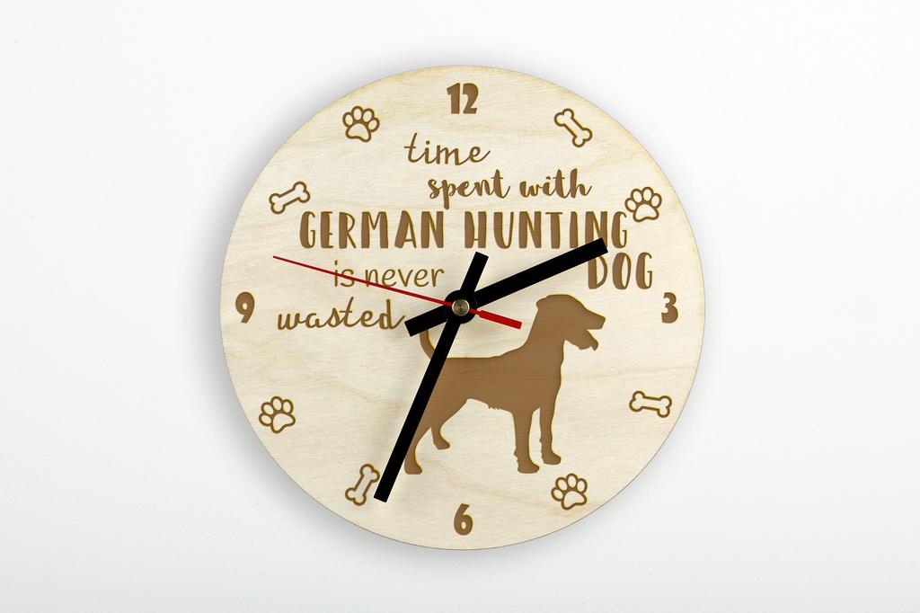 Deutscher Jagdterrier – Clock with dog, wooden clock with engraving | Art-Dog