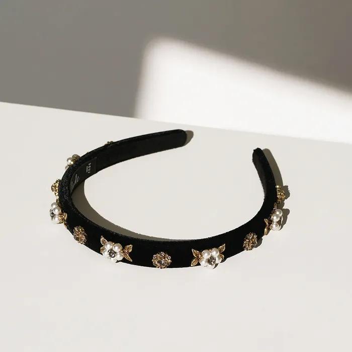 Flower Crystal Pearl Hairband