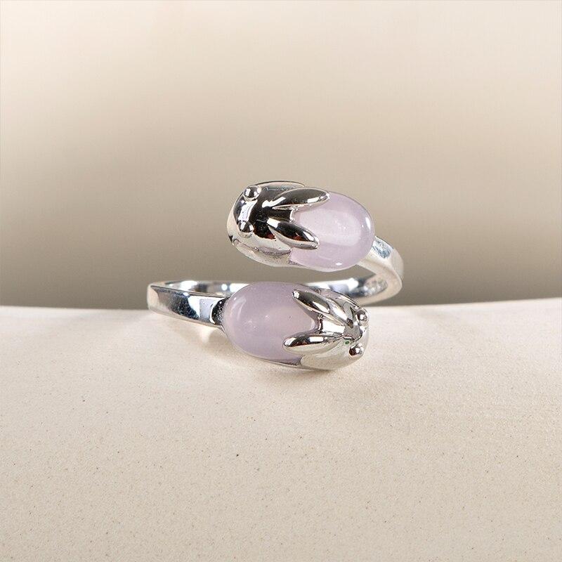 

Bella Box романтический сладкий кролик розовые кристаллы открытые кольца для женщин аксессуары для помолвки крошечные нежные ювелирные изделия Resizable розовый