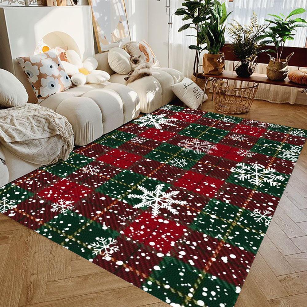 Weihnachtsbaum Rentier Geschenk Teppich Wohnzimmer Dekor Sofa Teppich Zuhause Schlafzimmer Teppich Lounge Flur Fußmatte Weihnachtszubehör