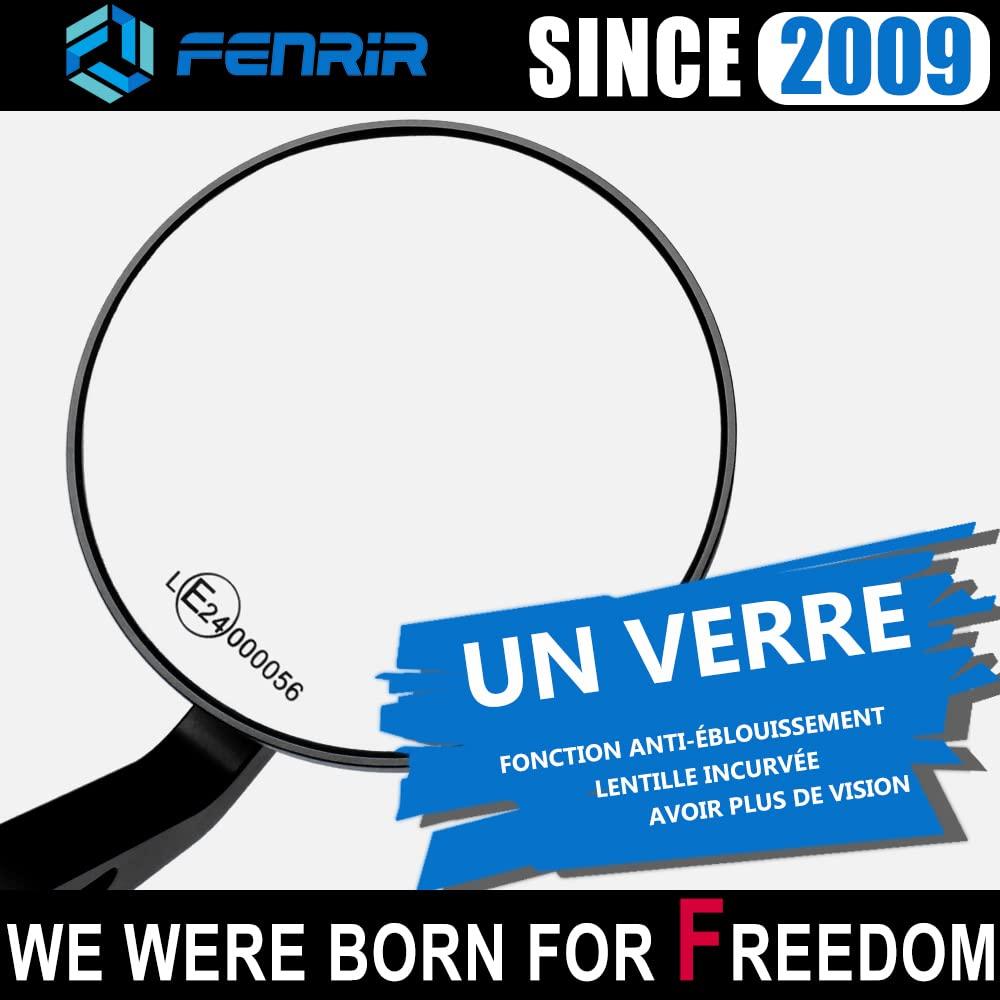 FENRIR Black Motorcycle Bike Bar End Mirror Bike Mirror Retro CNC Aluminum for Vehicle Inspection Compliant New Safety Standards Compliant Mirror
