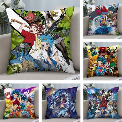 HEIß Anime B-Beyblade Cartoon Kissenbezug Kurzer Plüsch Kissenbezüge Sofa Dekoration Geschenk Zuhause Doppelseitiger Druck Kissenbezug