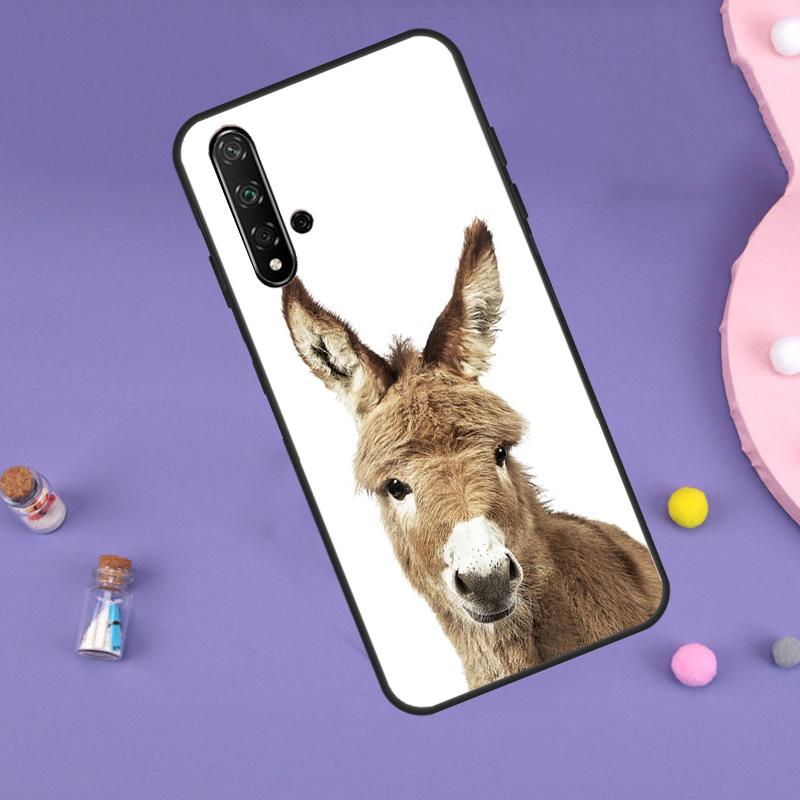 Cute Alpaca Donkey Case For Huawei Nova Y70 Y60 Y61 Y90 Y91 5T 9 10 SE 3i 8i 11i 11 Pro P20 P40 P30 Lite Cover