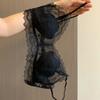 Backless French Lace Women's Thin Small Bust Push-Up Sexy Thin Strap Backless Bra