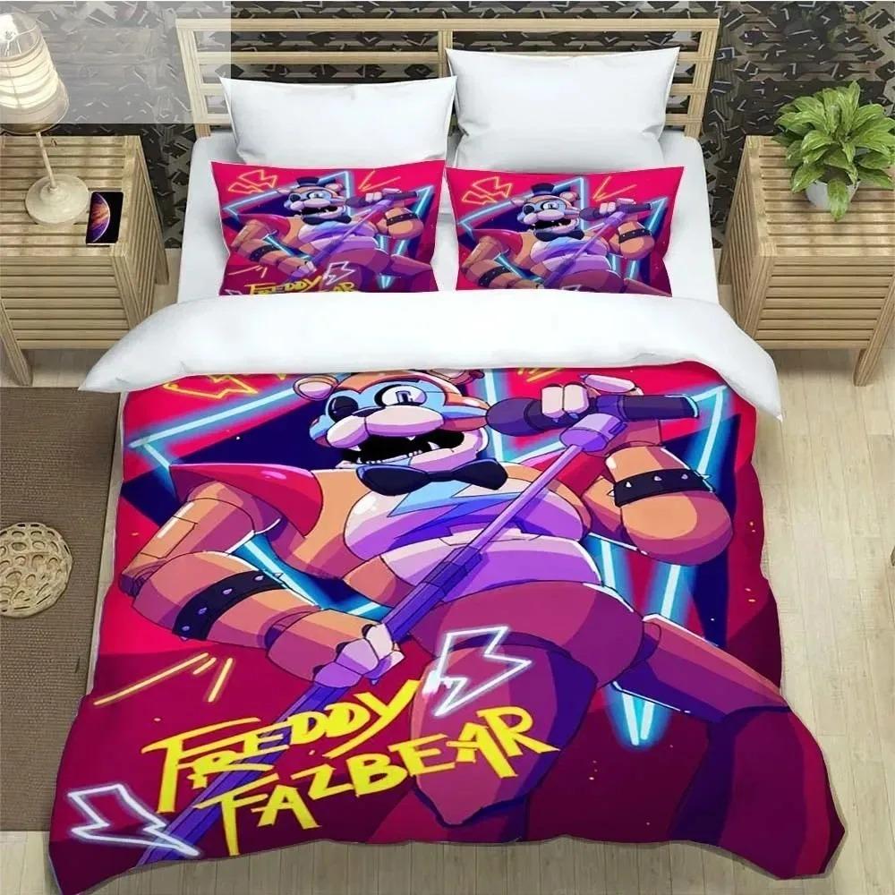 3D Print Bedding Set F-Five-Nights At Freddy´S Fnaf Duvet Cover Comforter Bed Youth Girls Boys Bedroom Decoration Gift