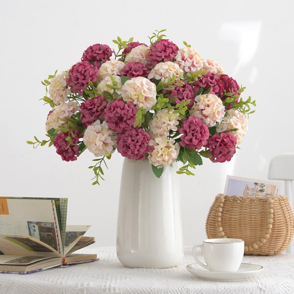 Artificial Flowers Plastic Silk Carnation Centerpieces Fake Plant Wedding WreathRoom Home Party Arrangement Festival Gift Decora