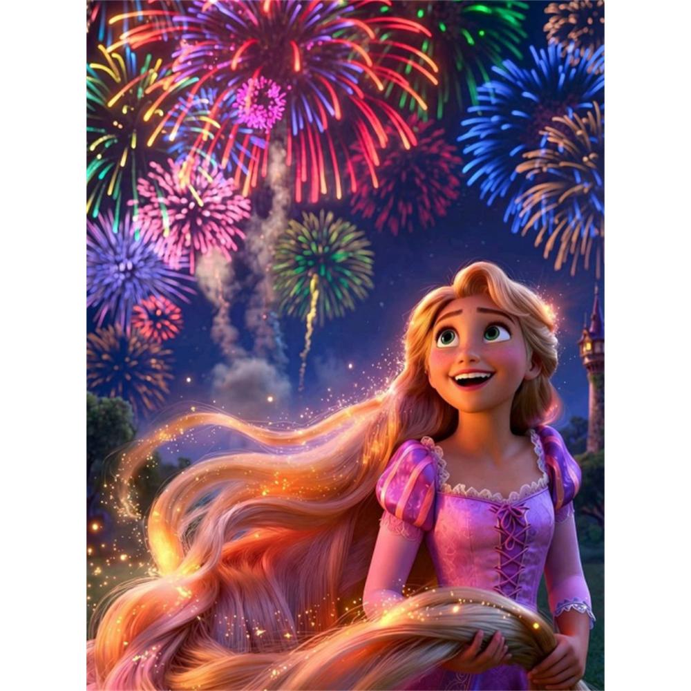

Disney 5d DIY Diamond Painting Tangled Rapunzel Rapunzel Illustration Art Embroidery Mosaic Cross Stitch Home Decor Gift Crafts Round 20x30cm