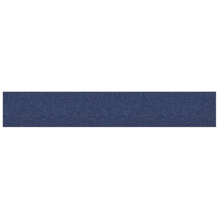 VidaXL Panneaux muraux 12 pcs Bleu 90x15 cm Tissu 1,62 m² 343882