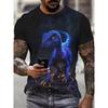 Men's Fashion 3D Printed Men's T-Shirt Round Neck Short Sleeve Trendy Street Wear