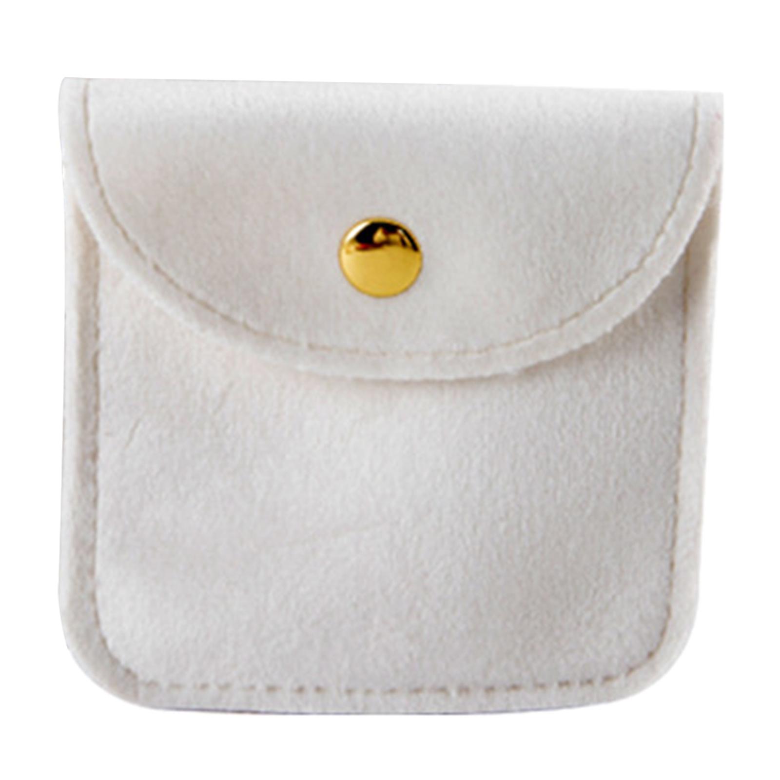 

Стильный фланелевый мешочек для хранения ювелирных изделий, современная сумка для упаковки ювелирных изделий, удобный контейнер для хранения для коллекционера ювелирных изделий 8 белый