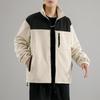 Huili Autumn/Winter American Style Color-Block Fleece Jacket