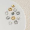 10/20Pcs Diy Accessories Metal Rhinestone Wave Shape Spacer Beads For Jewelry Making Bracelets Beads Separator Beads