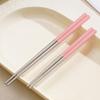 RuHan Cute Milky White 304 Stainless Steel Chopsticks