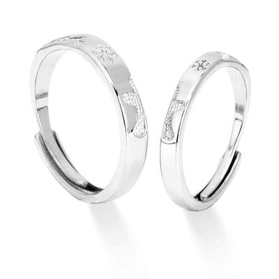 Gingerbread Couple Rings for Men & Women: Snowflake Design, Perfect New Year & Christmas Gift