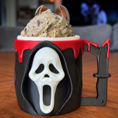 Ice Cream Pint Holder Horror Spoon Holder Reusable Ice Cream Containers Beer Can Holder Horror Movie Gifts