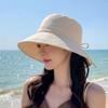 Breathable Women's Bucket Hat Anti-UV Sunscreen Visor Cap Casual Summer Sun Hat  Beach Wear