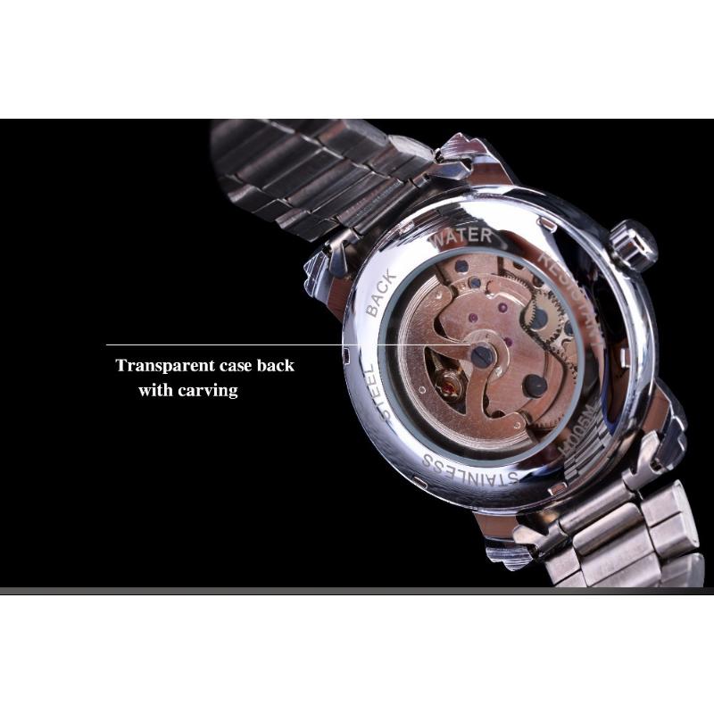 WINNER Fashion Casual Temperament Openwork automatische mechanische Uhr