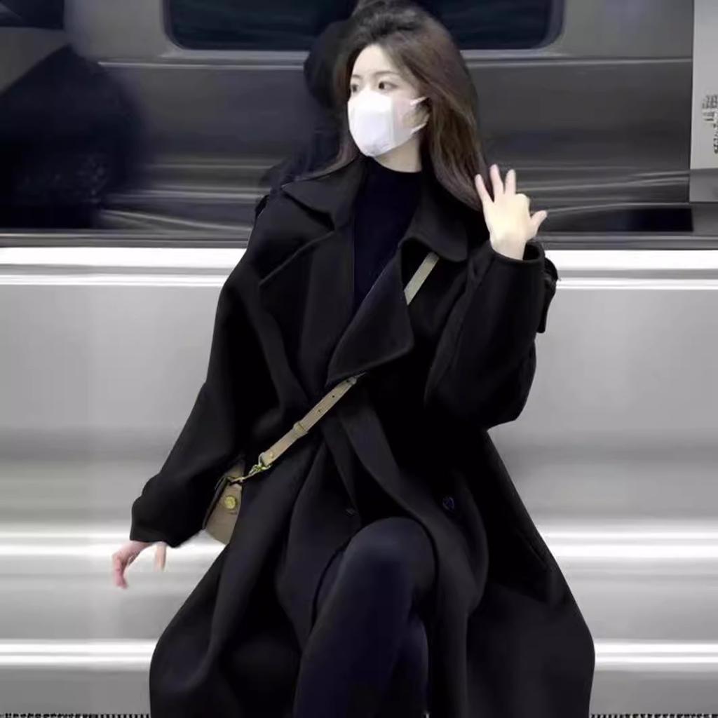 Manteau en laine Manteau en laine pour femmes Manteau en laine Hiver Style coréen Petit manteau