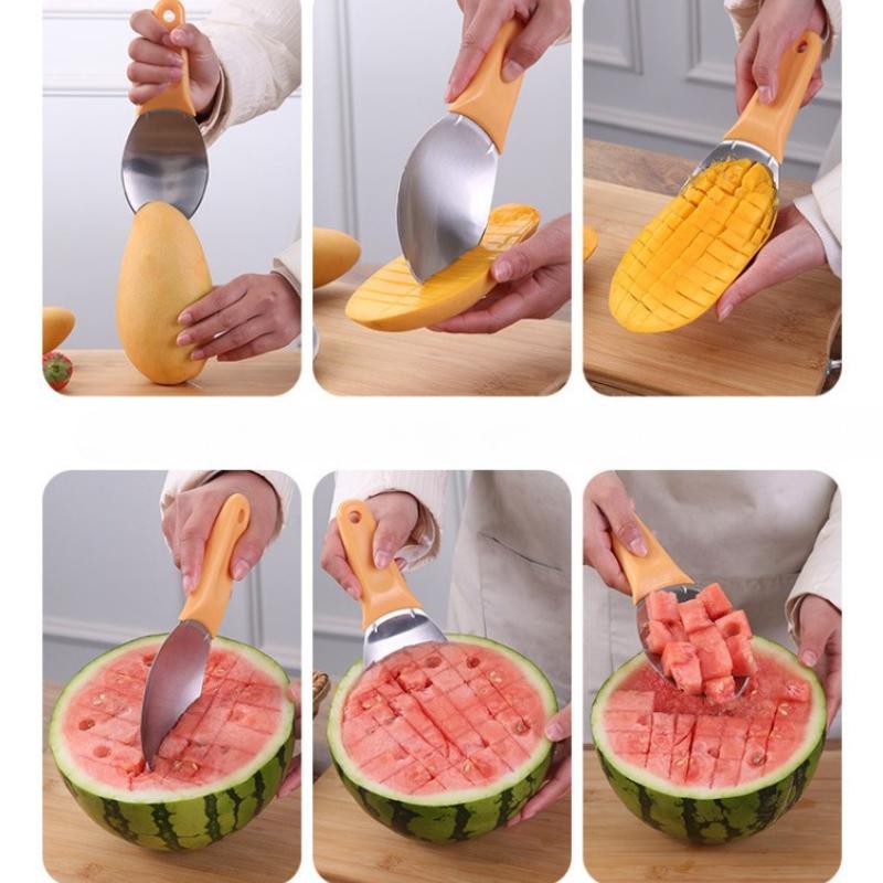 Wielofunkcyjna Obieraczka do Owoców Praktyczna Obieraczka do Mango Separator do Obierania Łyżka do Mango Awokado Owoc Narzędzie Kuchenne Gadżety Domowe