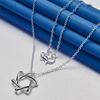 925 Sterling Silver 16-30 Inch Exquisite Star Pendant Necklace for Women's Fashion Wedding Accessories Jewelry