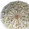 16 gold pole bone retro sun umbrella dual-purpose women's folding double-layer parasol sun protection large double sun umbrella