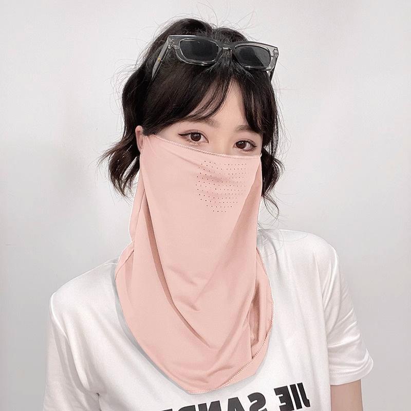 Letní maska proti slunci na krk s UV ochranou, kryt na obličej, opalovací krém na obličej, venkovní, pohodlná, jednobarevná, cyklistické klobouky proti slunci