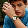 Simple Waterproof Luminous Arabic Military Style Luminous Quartz Large Dial Green Men's Watch Numerals, Watch, 24-Hour Pointer, Movement, -