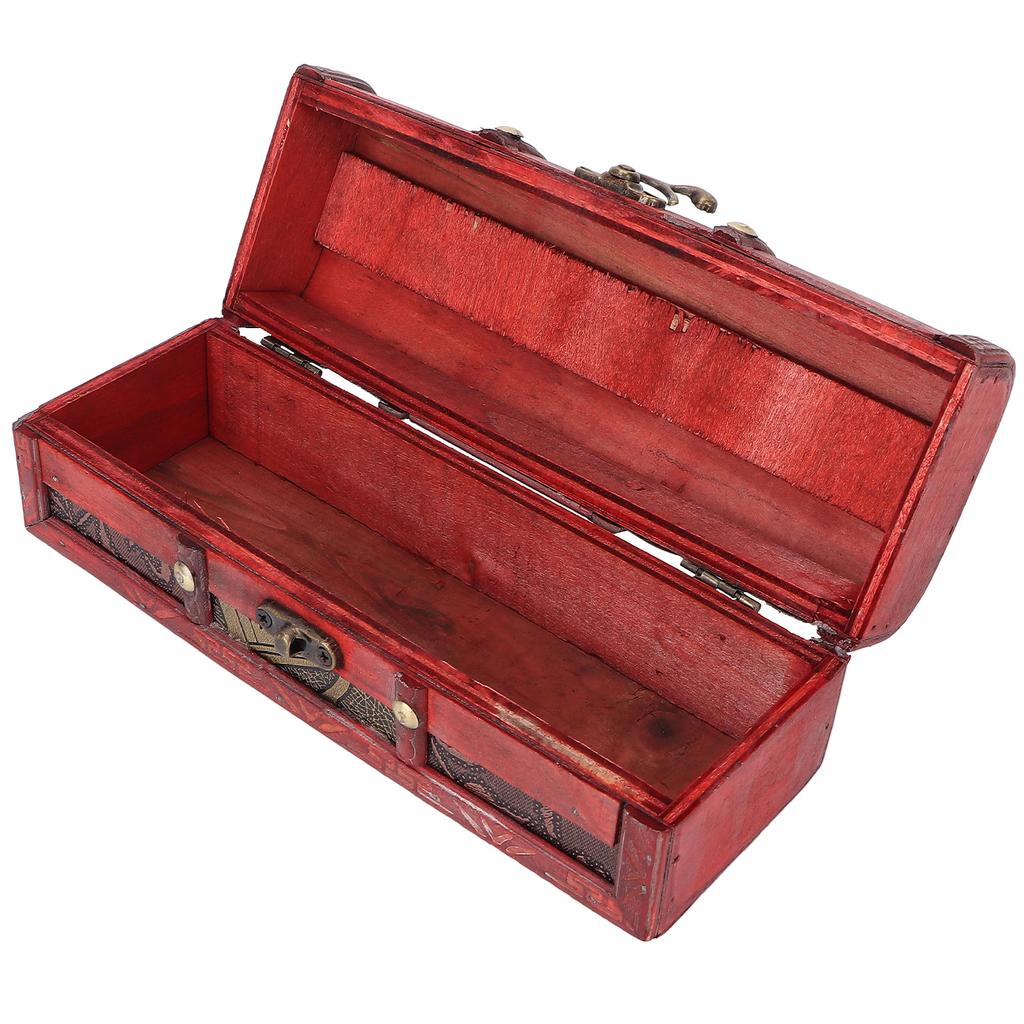 Retro Wooden Jewelry Box Elegant Hairpin Necklace Bracelet Organizer Case Home Decoration Craft