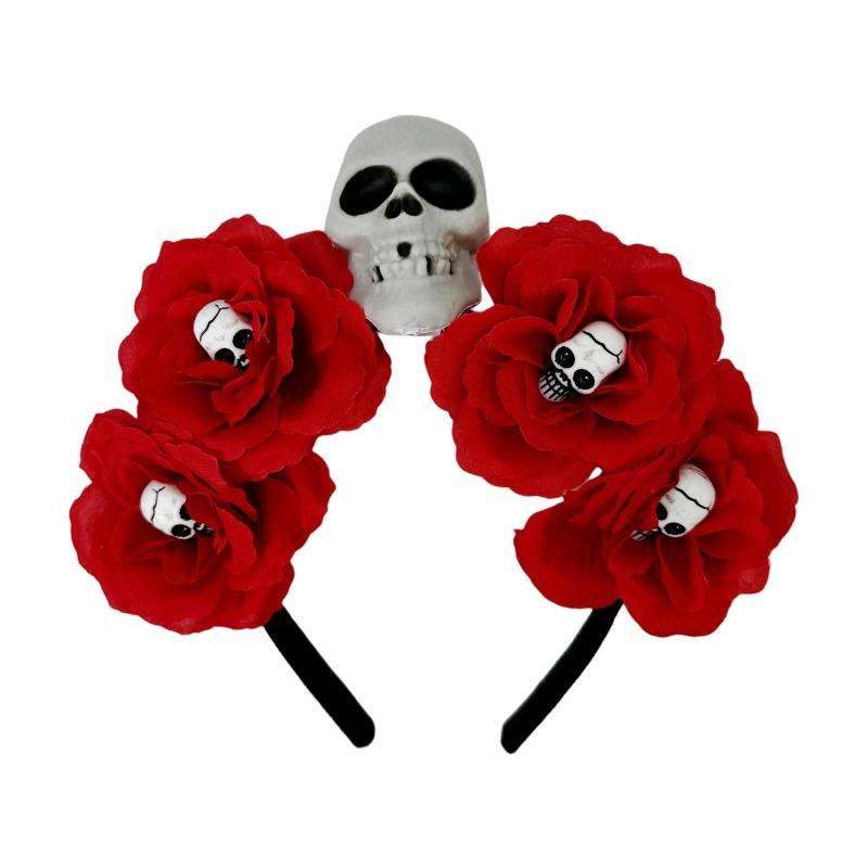 New European and American Skull Party Headband Headband Masquerade Ball Simulation Flower Headgear