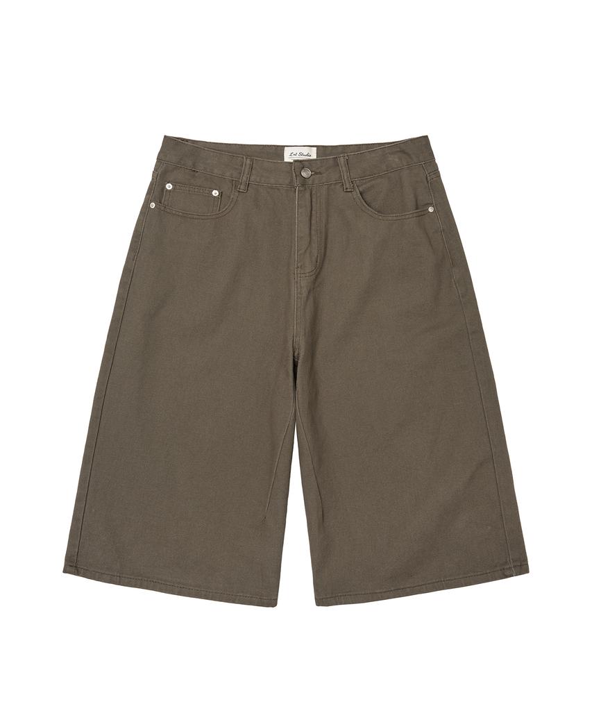 LXT Twill Cotton Wide Bermuda Pants [Khaki]
