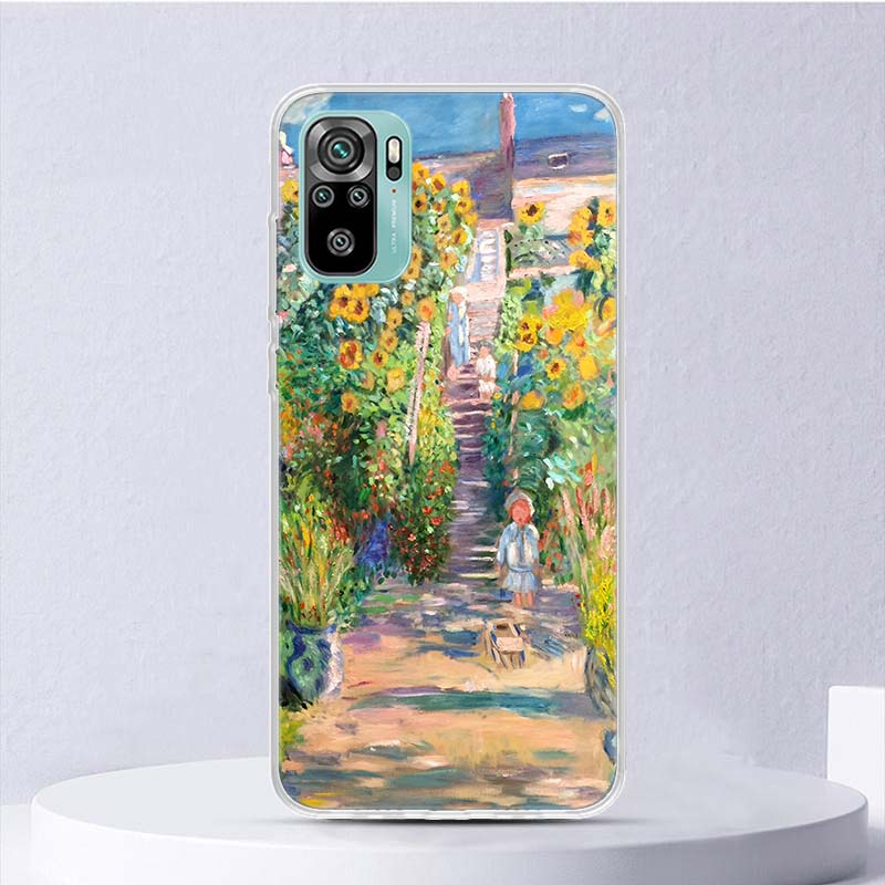 Claude Monet Garden Lotus Bridge Soft Case For Xiaomi Redmi Note 14 13 12S 11S 10S 12 Pro Plus Phone Cover 11 10 11E 11T Note14