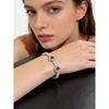 Silver-Plated Four-Leaf Clover Zircon Bracelet - Exquisite Handcrafted Jewelry