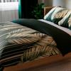 TROPICANA bedding set 220x200 cm - satin cotton, exotic leaf pattern
