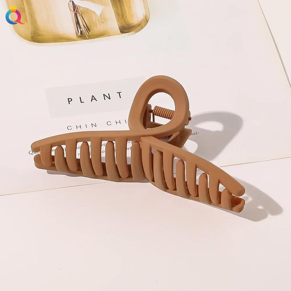 

11cm Women Hair Clip Cross Matte Hairpin Fashion French Elegant Hairgrips Large Hair Claw Clips Girls Korean Hair Accessories
