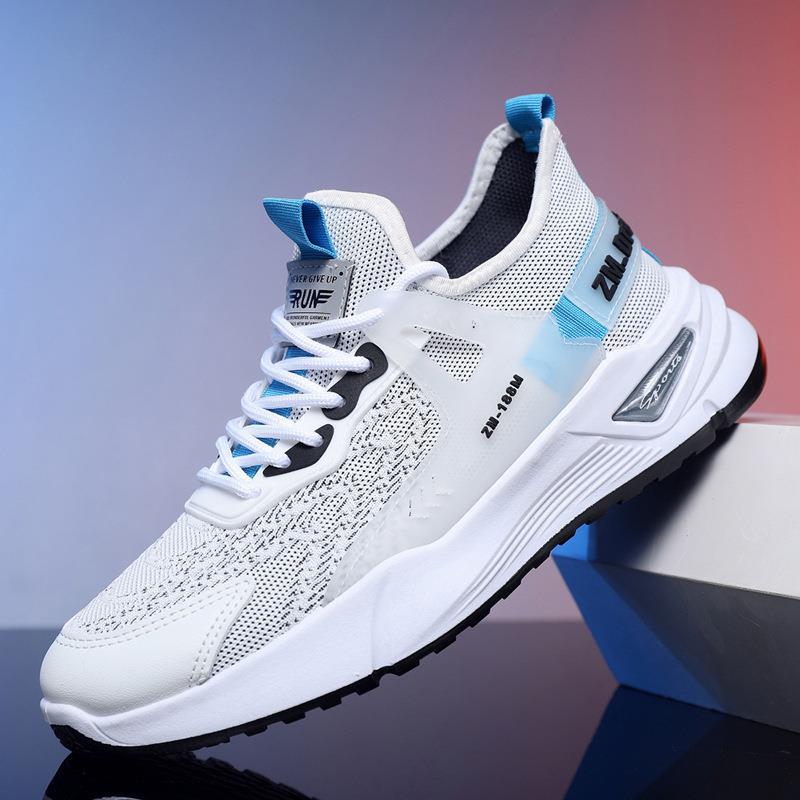 

2025 летняя новая мужская обувь повседневная одинарная обувь модная дышащая сетчатая обувь спортивная обувь с одной педалью модная обувь 39 белый