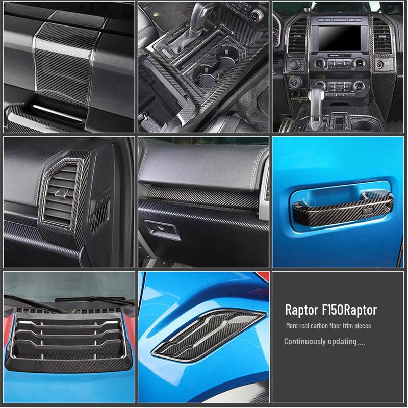 Ford Raptor F150 Engine Hood Real Carbon Fiber Off-Road Exterior Modification